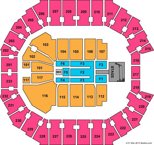 Spectrum Center Daughtry Seating Chart